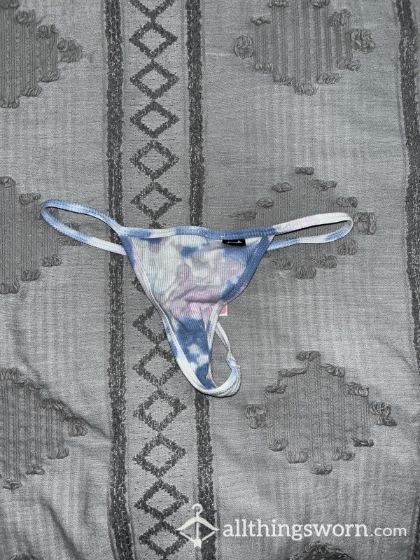 Blue Tie Dye Thong