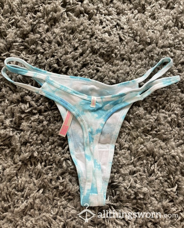 Blue Tye Dye Victoria’s Secret Creamy Thong💙