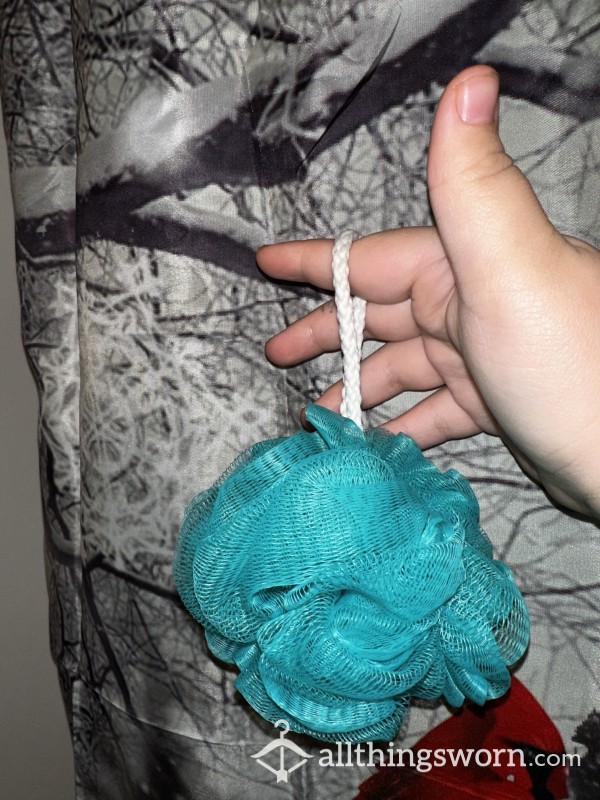 Blue Used Loofah