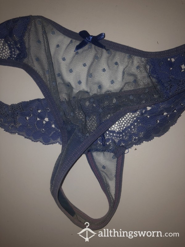 Blue Well Worn Thongs