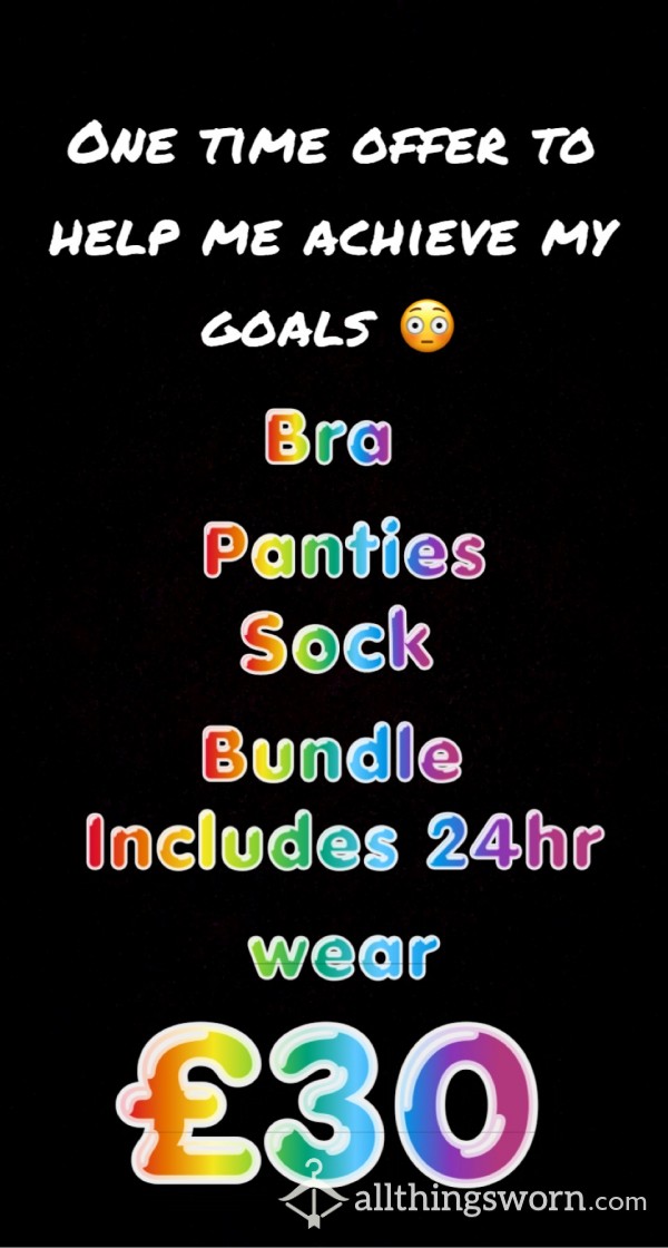 Bra, Panties & Sock Set 🥵