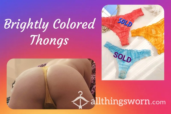 Bright Mesh Thongs