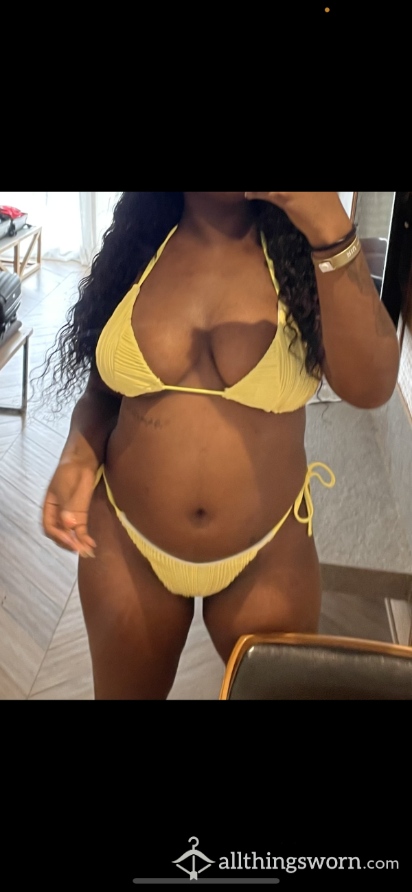 Bright Yellow Bikini Worn To JA🇯🇲 And Cyprus 🇨🇾