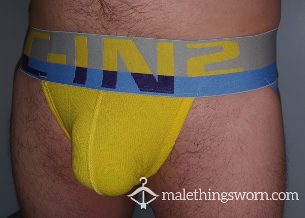 Bright Yellow C-IN2 Gym Jockstrap - L