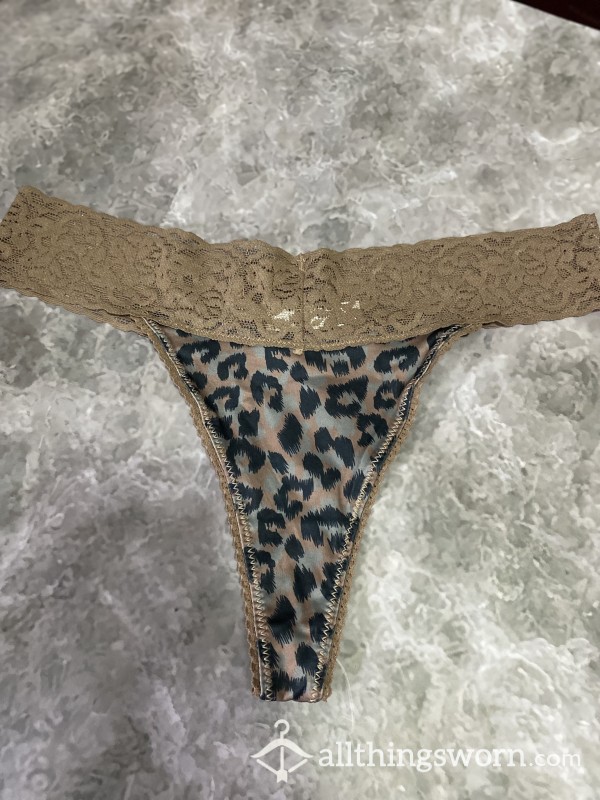 Brown Cheetah Print Thong