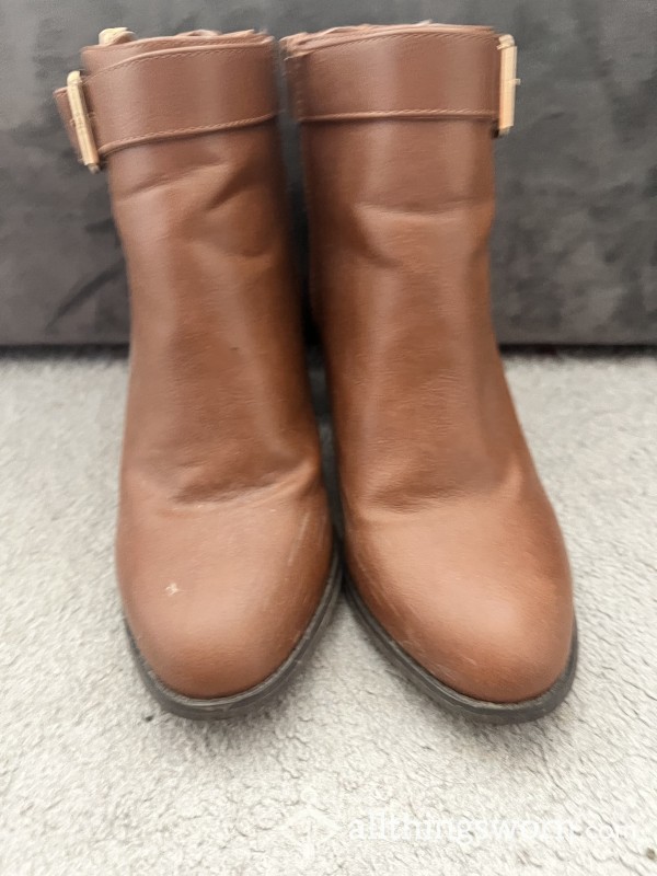 Brown Leather Ankle Boots