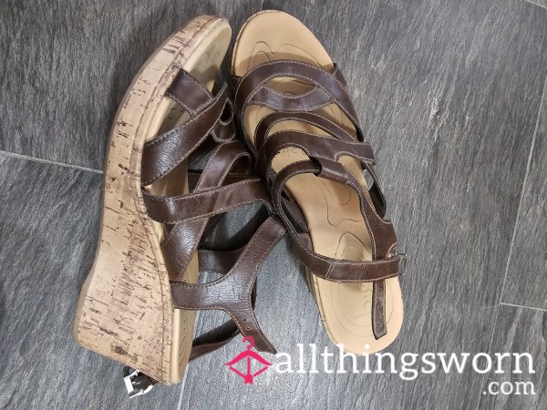 Brown Wedge Heeled Shoes