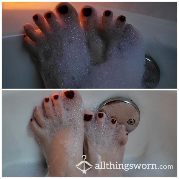 Bubble Bath Feet Pics