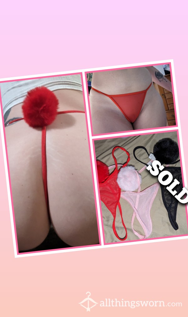 BUNNY TAIL THONGS