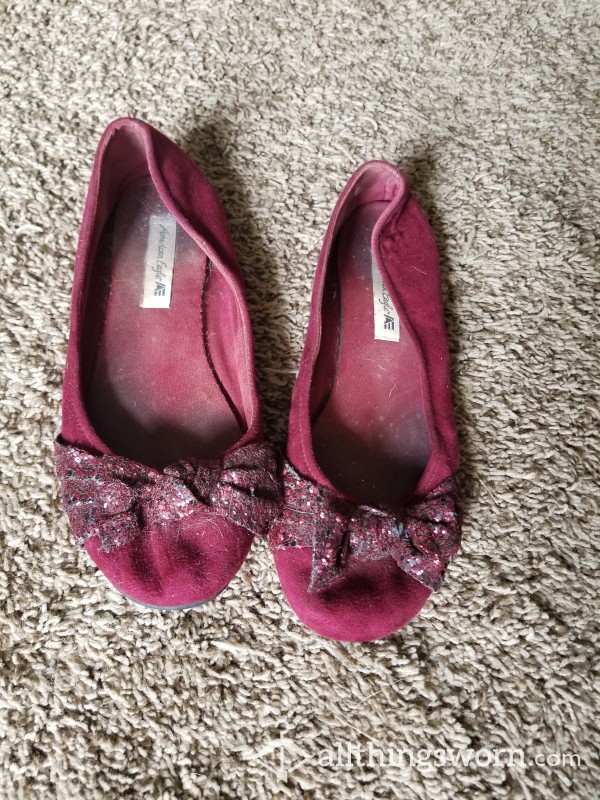 Burgundy Ballet Flats