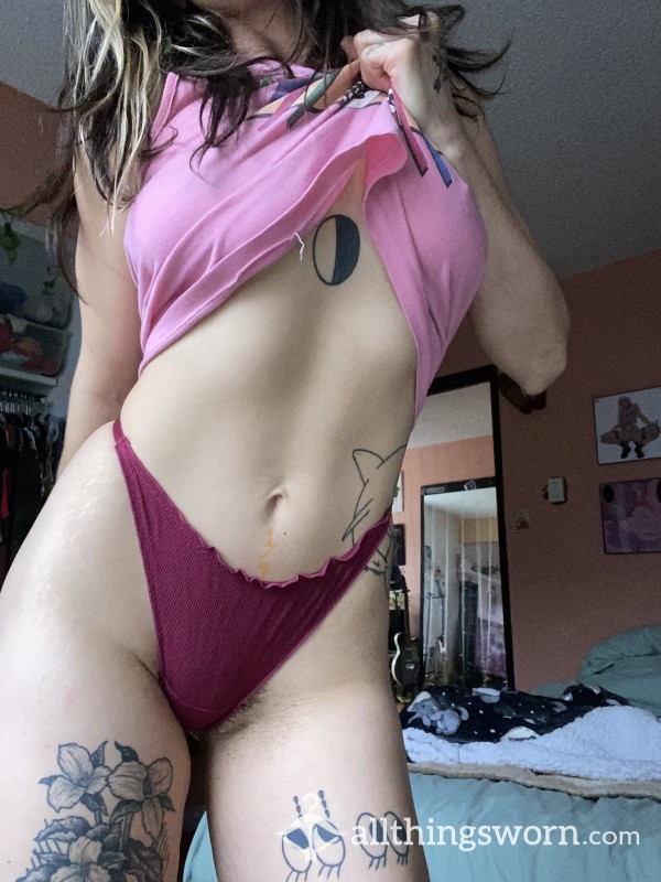 Burgundy Thong