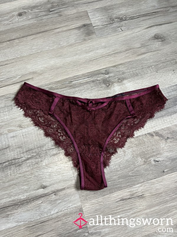 Burgundy Worn Panties