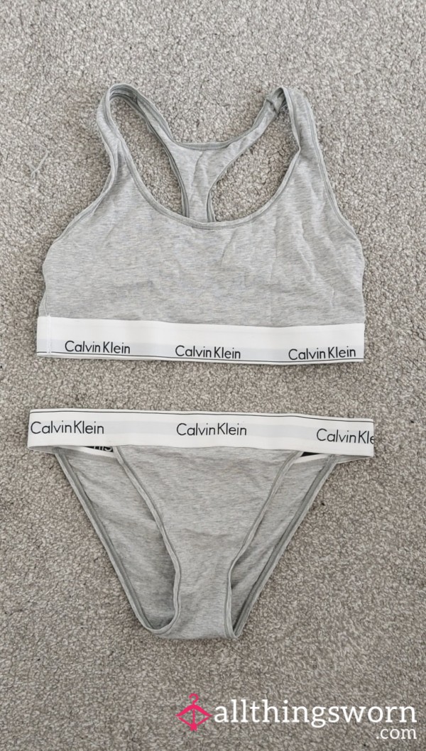 Calvin Klein Gray Lingerie Set