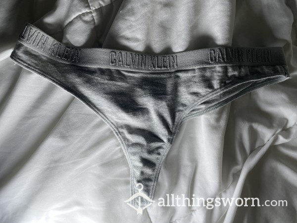 Calvin Klein Logo Thong- Grey🤍