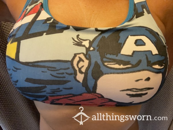 Captain America Workout Bra