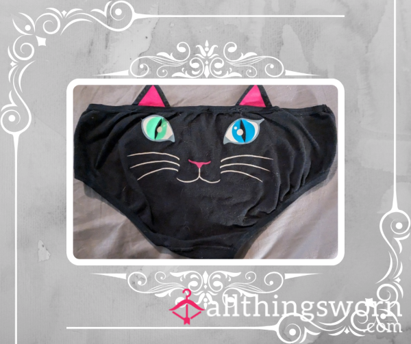 Cat Face Black Pantys