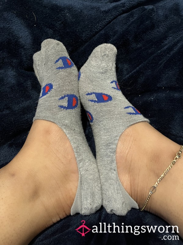 Champion Gray/grey No Show Ankle Socks