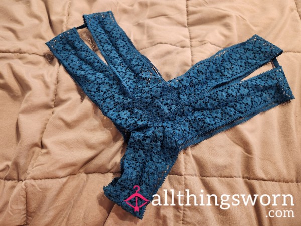 Cheeky Blue Lace Victoria Secret Panties