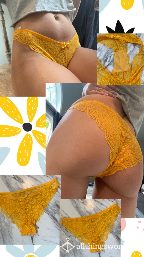 Cheeky Yellow Lace Panties💛🌻