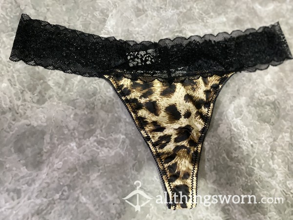 Cheetah Print Thong