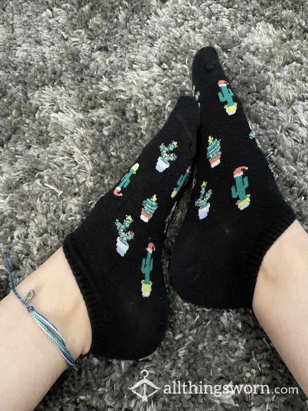 Christmas Cactus Socks