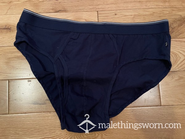 Cla**ic Farah Navy Blue Hip Briefs With KeyHole Fly (XXL) Ready To Be Customised For You!