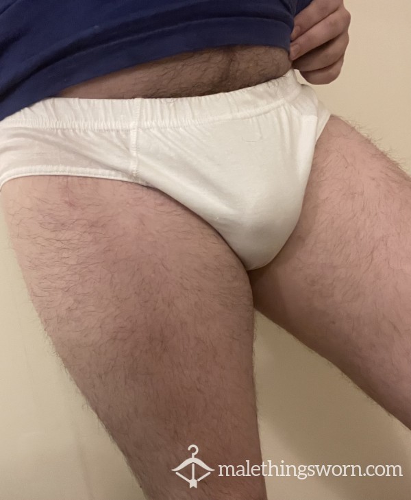 Cla**ic White Briefs (48 Hour Wear)