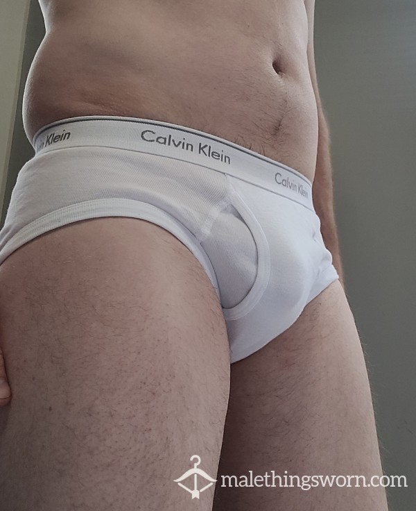 Cla**ic White Calvin Klein Briefs - SM