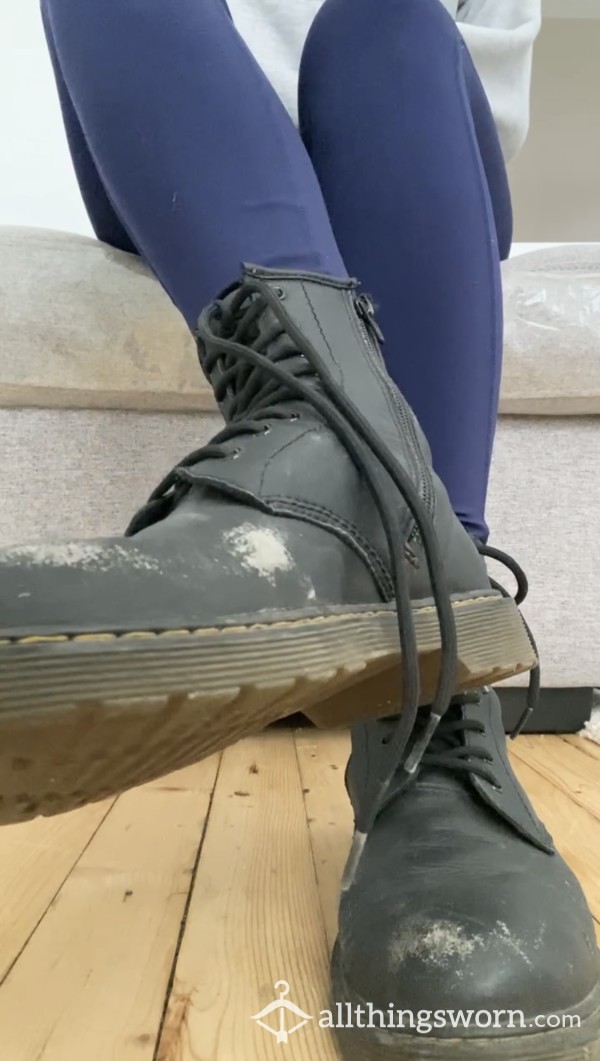 Clean And Smell My Stinky Feet, Little B**ch | Dr. Martens Leather Boots | Puma Athletic Socks