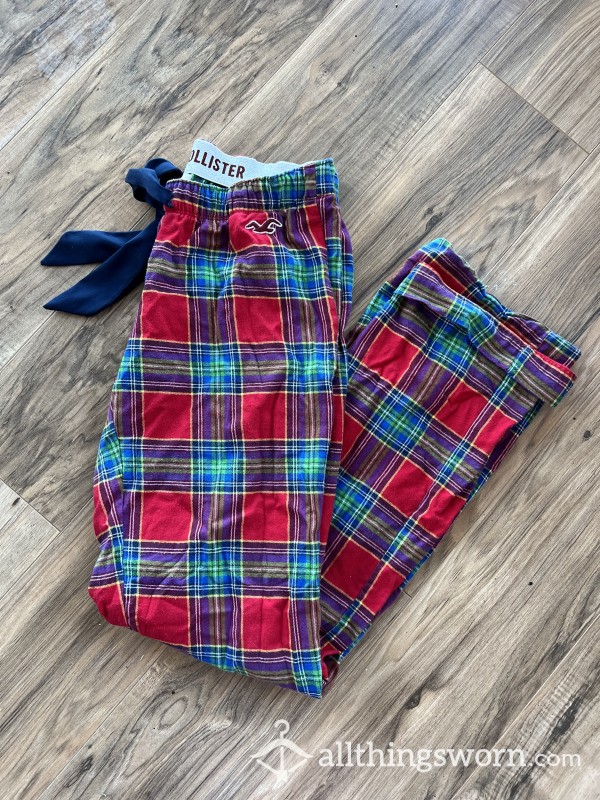 Hollister S**y College Pyjama Tartan Pants In Cotton🥰