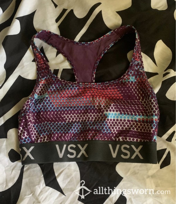 Colorful Victorias Secret Sports Bra, So Pretty, Very S**y On And Will Get It Sweaty, Wet, HOT, What You Like!! ;)