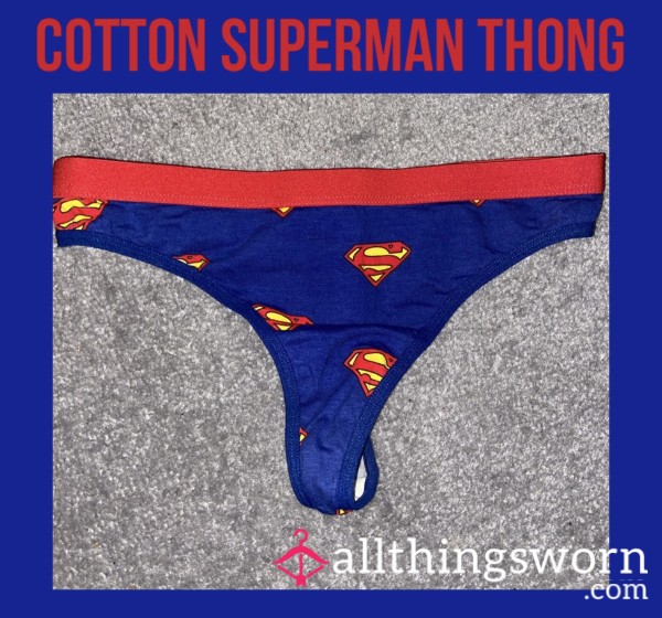 Cotton Superman Thong🦸🏻‍♂️