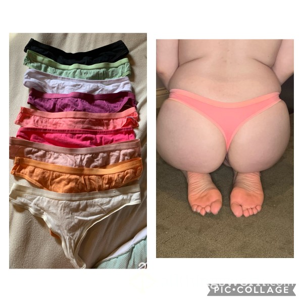 Colorful Cotton Thongs- Size M