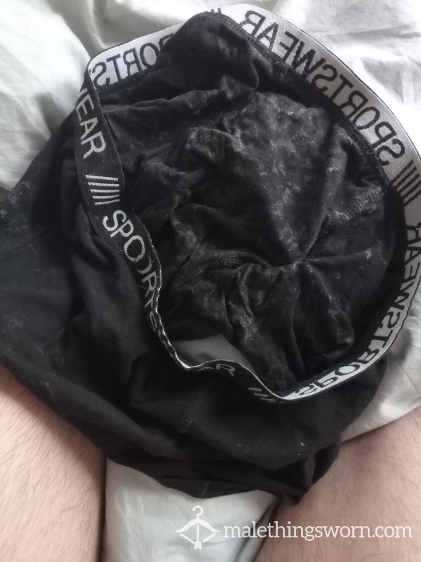 C*m Soaked Crusty Black Briefs Worn For 1 Month