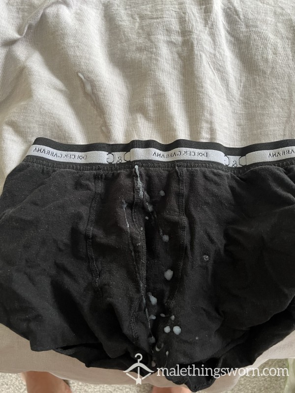 C*mming On Black Boxers