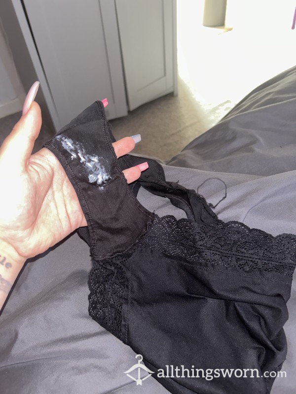 HAD S** IN C*mmy DIRTY Fishy Black Laced Panties