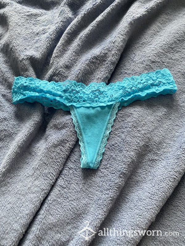 Custom Wear- Blue Lacy Thong