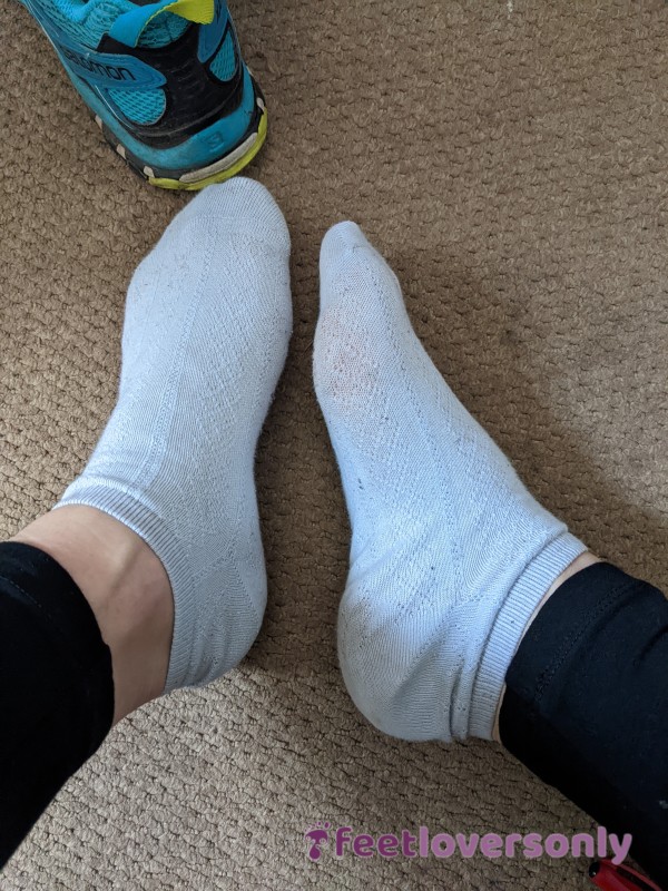 Cute Baby Blue Trainer Socks