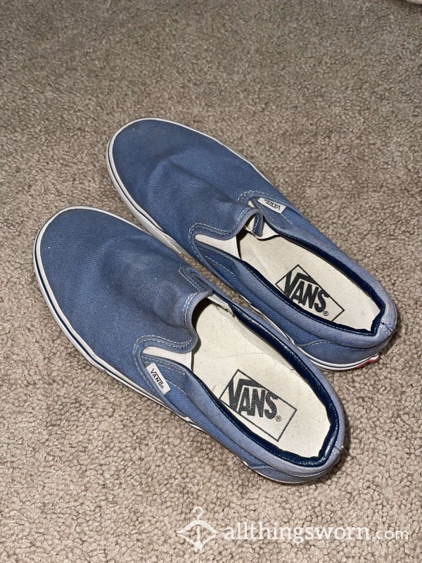 Cute Blue Slip On Vans