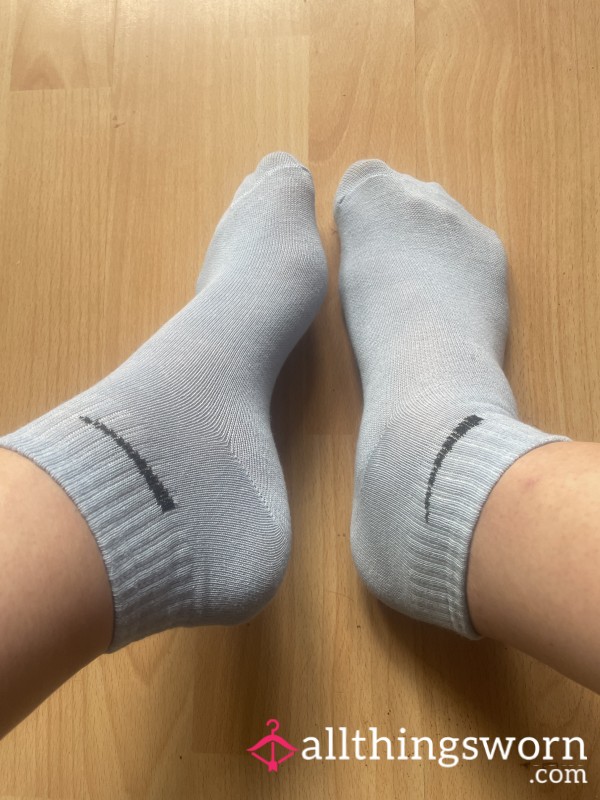 Cute Blue Trainer Socks, 3 Day Wear - Very Smelly