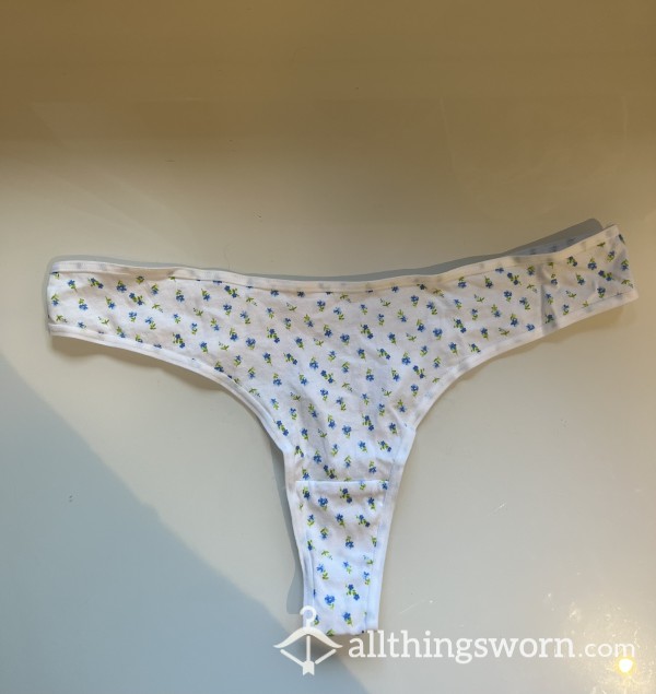 Cute Cotton Flor*l Thong