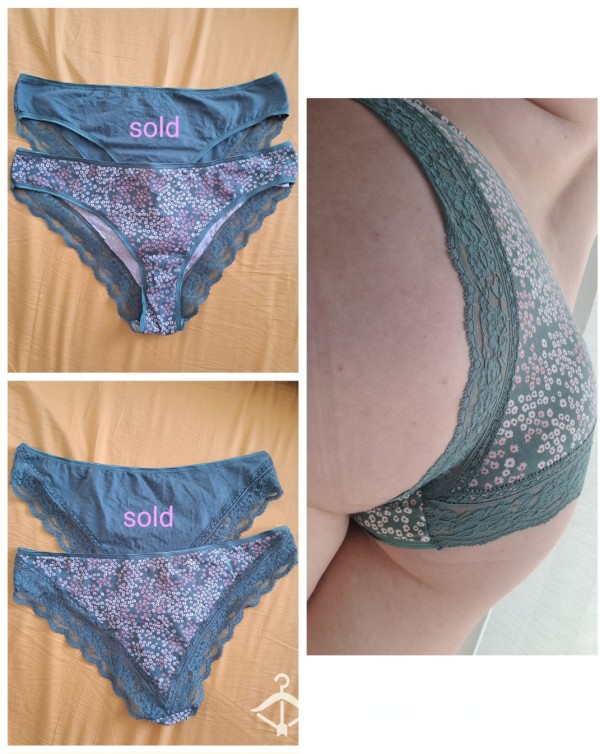 Cute Green And Flor*l Cotton Panties