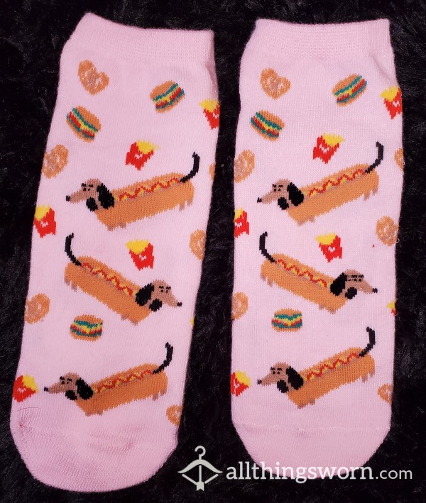 Cute Little Weiner Socks! 48hr Wear