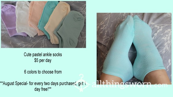 Cute Pastel Ankle Socks!