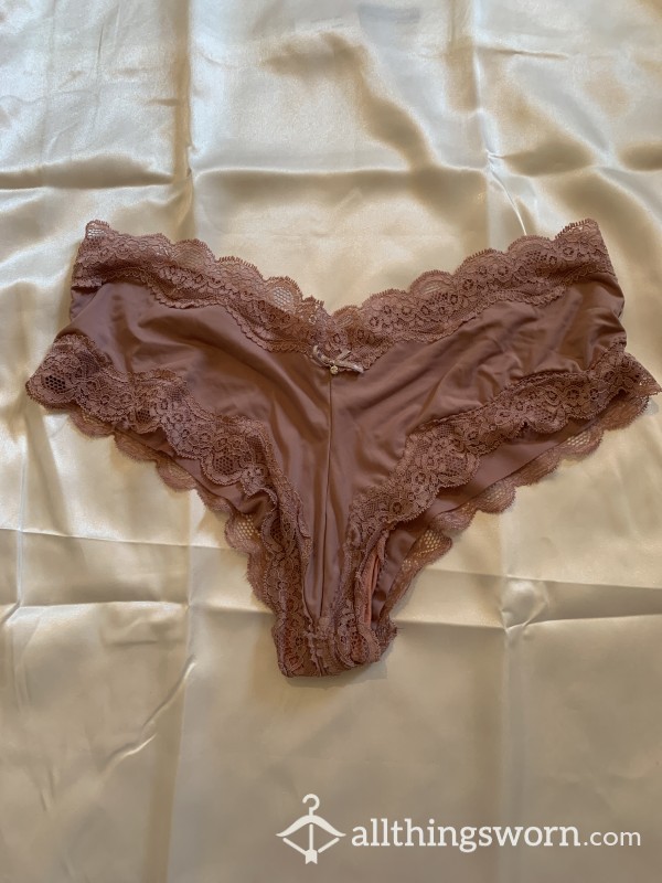 Cute Pink Lace Nylon Panties