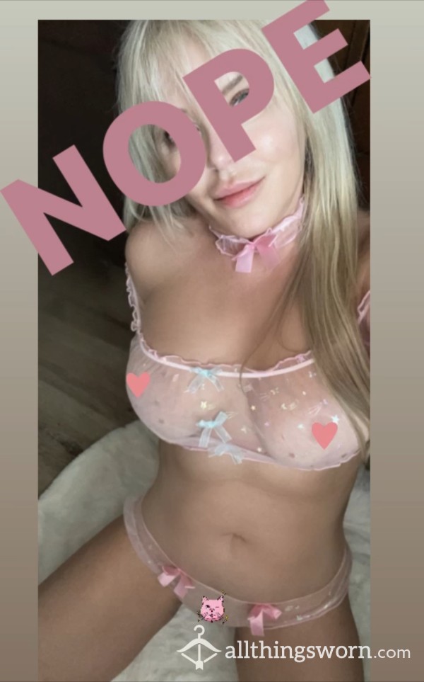 Cute Pink See Through Number