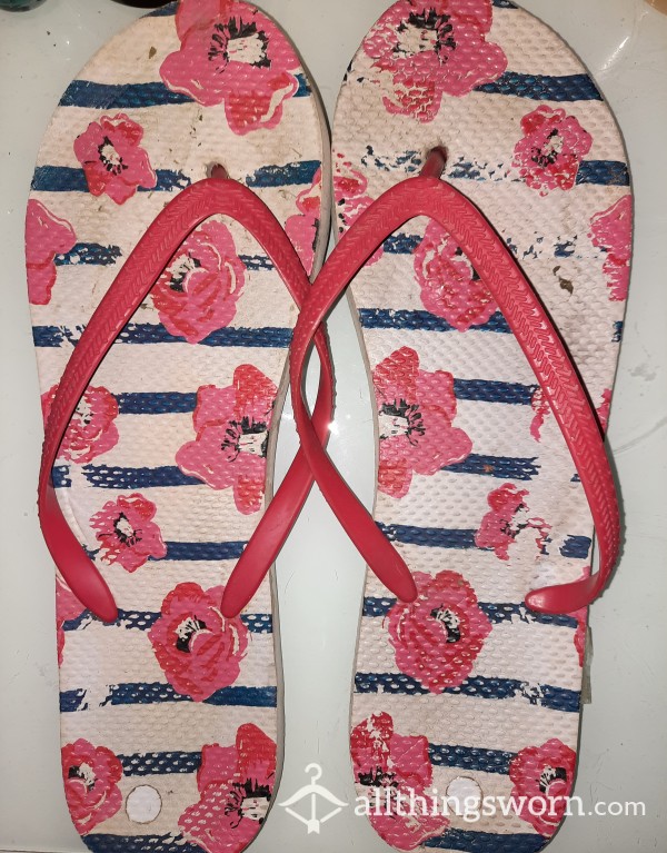 Cute Worn Flip Flops