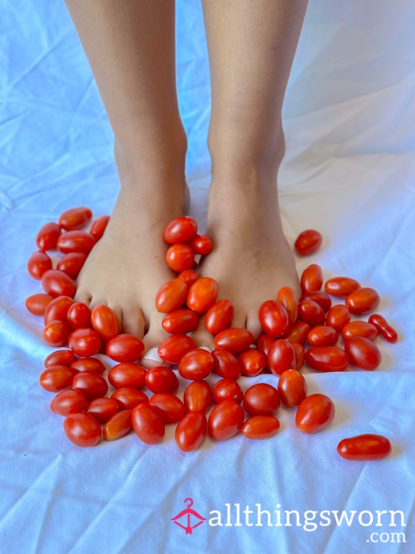 Cutest Feet With Cutest Cherry Tomatoes<33