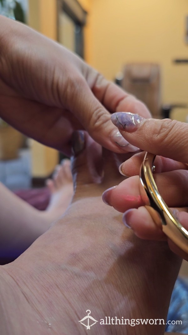 Cutting My Own Cuticle During Spa Service