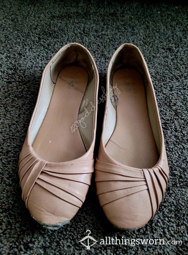 Well-Worn Nude Flats